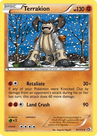 Terrakion — Legendary Treasures Pokémon TCG card by Shigenori Negishi