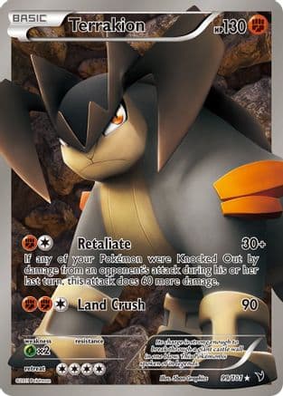 Terrakion (99 Full Art) — Noble Victories Pokémon TCG card by Shin Graphics