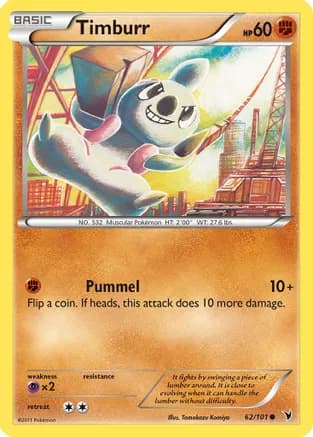 Timburr — Noble Victories Pokémon TCG card by Tomokazu Komiya