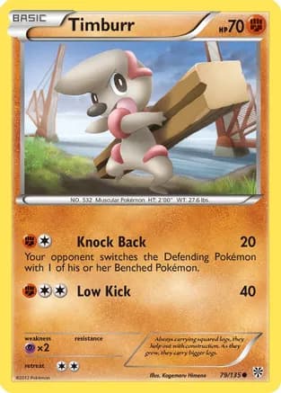Timburr — Plasma Storm Pokémon TCG card by Kagemaru Himeno