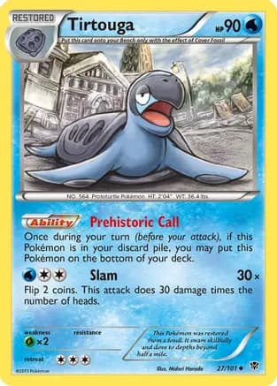 Tirtouga — Plasma Blast Pokémon TCG card by Midori Harada