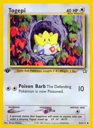 Togepi — Neo Genesis Pokémon TCG card by Naoyo Kimura