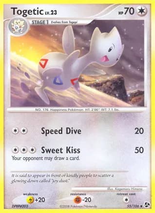Togetic — Great Encounters Pokémon TCG card by Kagemaru Himeno