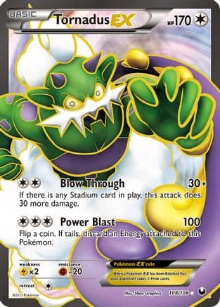 Tornadus EX (108 Full Art) — Dark Explorers Pokémon TCG card by Shin Graphics