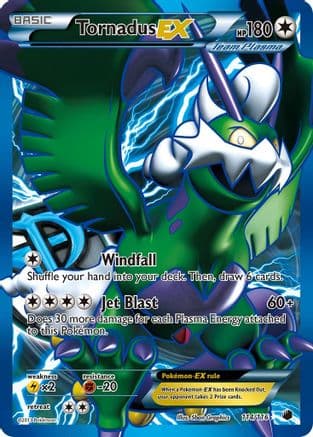 Tornadus EX (Team Plasma) (114 Full Art) — Plasma Freeze Pokémon TCG card by Shin Graphics