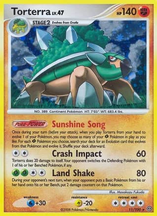 Torterra — Stormfront Pokémon TCG card by Masakazu Fukuda