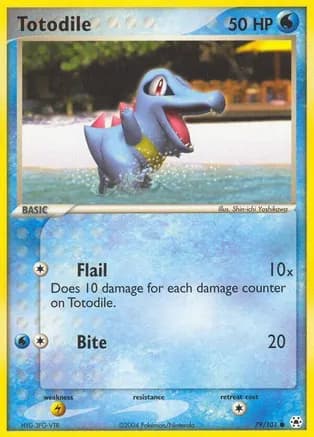 Totodile — EX Hidden Legends Pokémon TCG card by Shin-ichi Yoshikawa