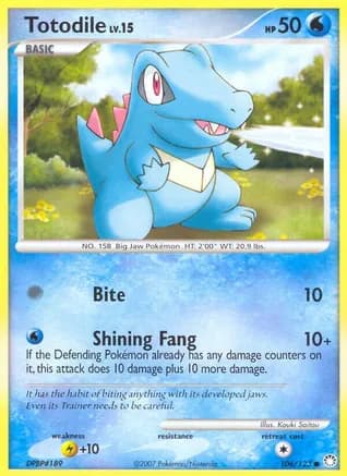 Totodile — Mysterious Treasures Pokémon TCG card by Kouki Saitou