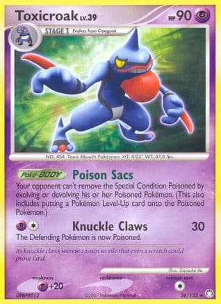 Toxicroak — Mysterious Treasures Pokémon TCG card by Daisuke Ito