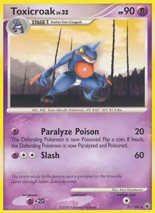 Toxicroak — Majestic Dawn Pokémon TCG card by Kent Kanetsuna