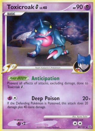 Toxicroak G — Platinum Pokémon TCG card by Ryota Saito