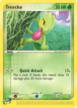 Treecko — Dragon Pokémon TCG card by Hajime Kusajima
