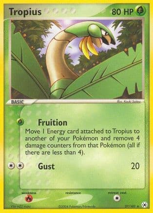 Tropius — Hidden Legends Pokémon TCG card by Miki Tanaka