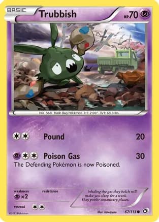 Trubbish — Legendary Treasures Pokémon TCG card by kawayoo