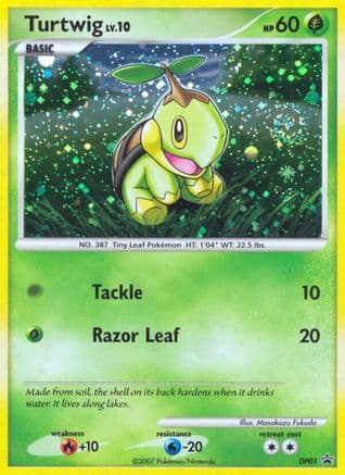 Turtwig - DP01 — Diamond and Pearl Promos Pokémon TCG card by Masakazu Fukuda
