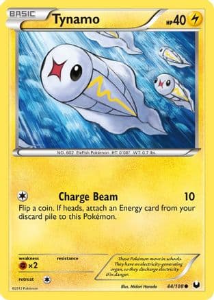Tynamo (44) — Dark Explorers Pokémon TCG card by Illus. Mitsuhiro Arita