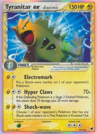 Tyranitar ex (Delta Species) — Pokémon TCG card
