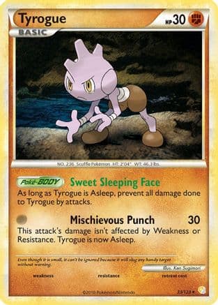 Tyrogue — HeartGold SoulSilver Pokémon TCG card by Ken Sugimori