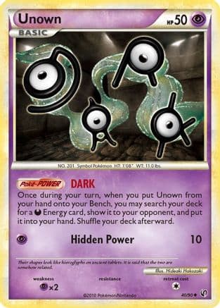 Unown — Undaunted Pokémon TCG card by Hideaki Hakozaki