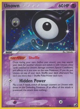 Unown (J) — EX Unseen Forces Pokémon TCG card by Ken Sugimori