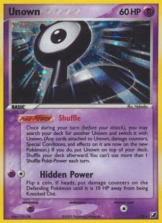 Unown (L) — EX Unseen Forces Pokémon TCG card by K. Hidari