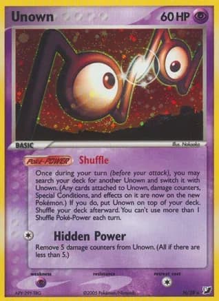 Unown (N) — EX Unseen Forces Pokémon TCG card by Ken Sugimori
