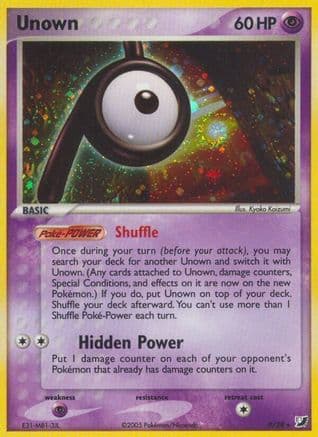 Unown (P) — EX Unseen Forces Pokémon TCG card by Kyoko Umemiya