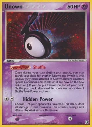 Unown (T) — EX Unseen Forces Pokémon TCG card by Ken Sugimori