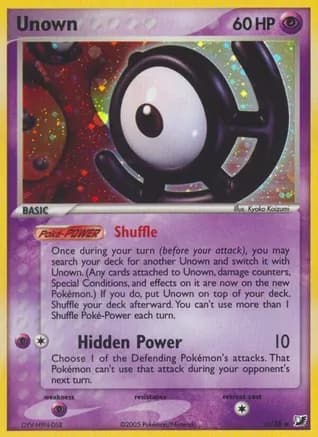 Unown (U) — EX Unseen Forces Pokémon TCG card by Kyoko Koizumi