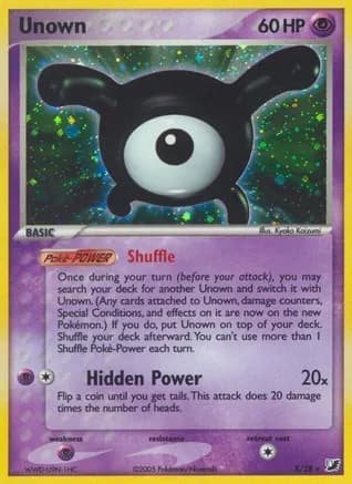 Unown (X) — EX Unseen Forces Pokémon TCG card by Ken Sugimori