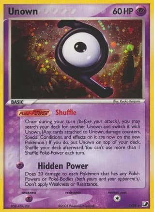 Unown (Z) — EX Unseen Forces Pokémon TCG card by Ken Sugimori