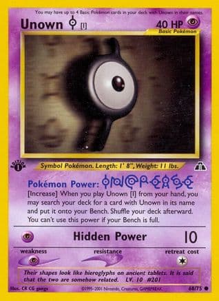 Unown [I] — Neo Discovery Pokémon TCG card by CR CG gangs
