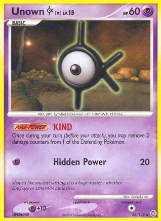 Unown [K] — Secret Wonders Pokémon TCG card by Daisuke Ito