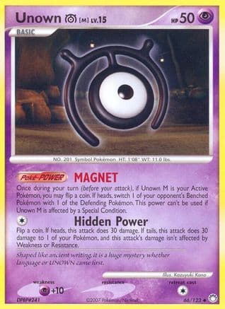 Unown [M] — Mysterious Treasures Pokémon TCG card by Kazuyuki Kano