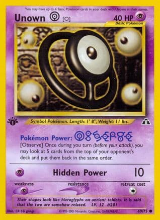 Unown [O] — Neo Discovery Pokémon TCG card by CR CG gangs