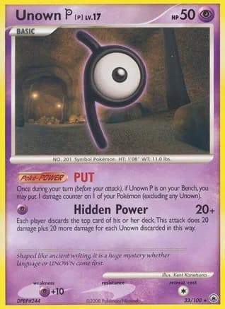 Unown [P] — Majestic Dawn Pokémon TCG card by Kent Kanetsuna
