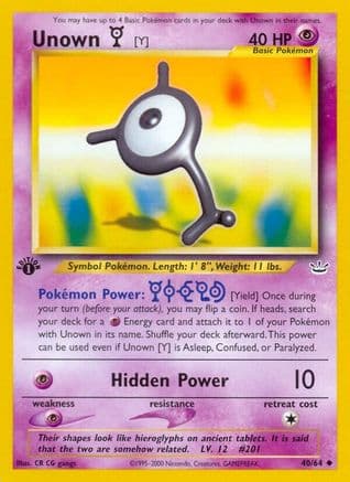 Unown [Y] — Neo Revelation Pokémon TCG card by CR CG gangs