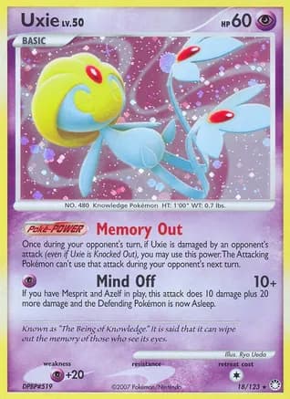 Uxie — Mysterious Treasures Pokémon TCG card by Ryo Ueda