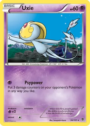 Uxie — Plasma Blast Pokémon TCG card by Sumiyoshi Kizuki