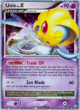 Uxie LV.X — Legends Awakened Pokémon TCG card by Shizurow