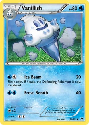 Vanillish — Noble Victories Pokémon TCG card by cochi8i