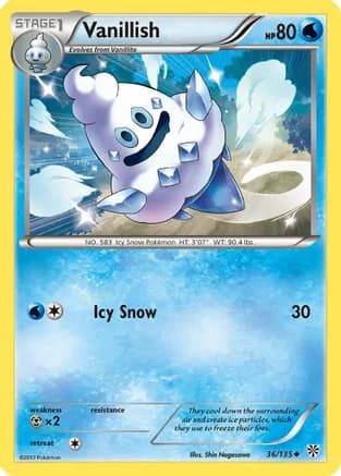 Vanillish — Plasma Storm Pokémon TCG card by Shin Nagasawa