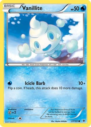 Vanillite — Noble Victories Pokémon TCG card by cochi8i