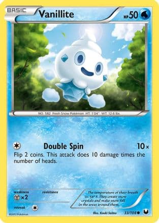 Vanillite — Dark Explorers Pokémon TCG card by OOYAMA