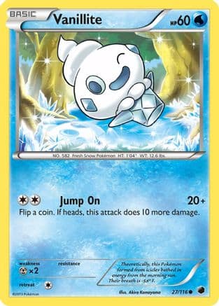 Vanillite — Plasma Freeze Pokémon TCG card by cochi8i