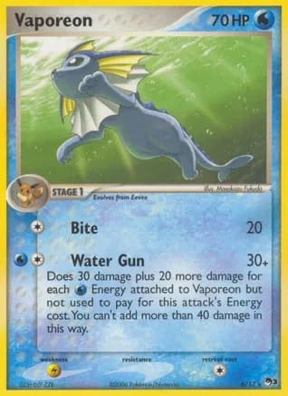 Vaporeon — POP Series 3 Pokémon TCG card by Masakazu Fukuda