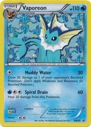 Vaporeon - BW89 — Black and White Promos Pokémon TCG card by Mitsuhiro Arita