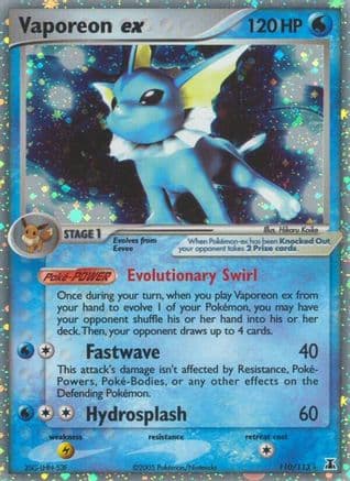 Vaporeon ex — EX Delta Species