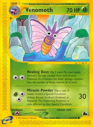 Venomoth — Skyridge Pokémon TCG card by Yukiko Baba