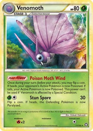 Venomoth — Triumphant Pokémon TCG card by Mina Nakai